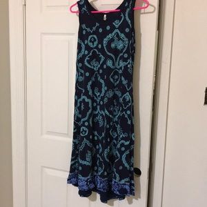 Navy Blue, Turquoise & Lt Blue Swimsuit Coverup 🏖